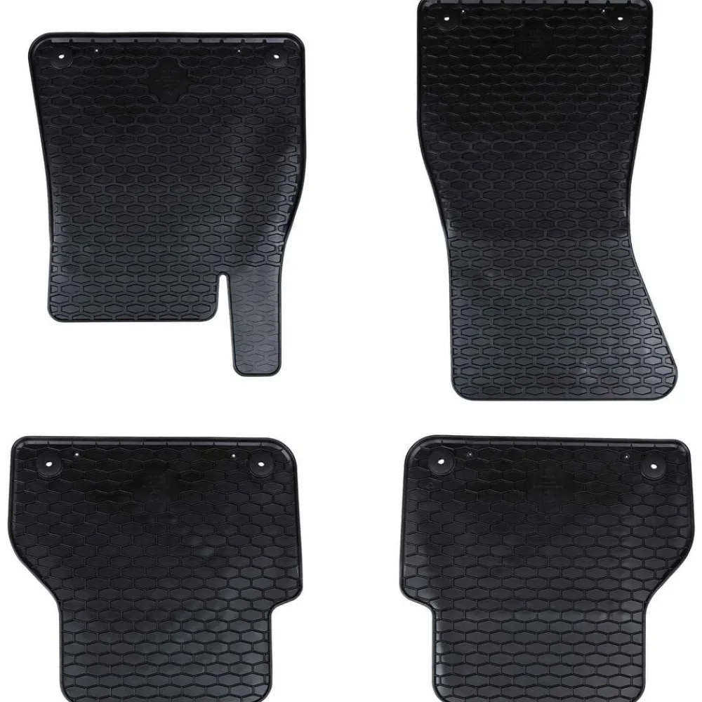 Voertuigonderdelen & -Accessoires*vidaXL Autobodemmat 4 pcs Zwart Rubber