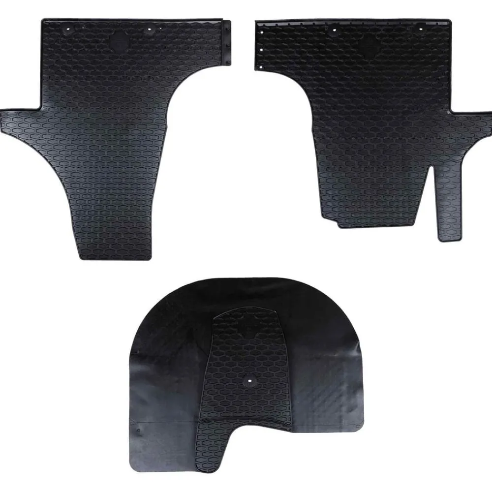 Voertuigonderdelen & -Accessoires*vidaXL Autobodemmat 3 pcs Zwart Geschikt voor VW T5 2010-2015 Rubber