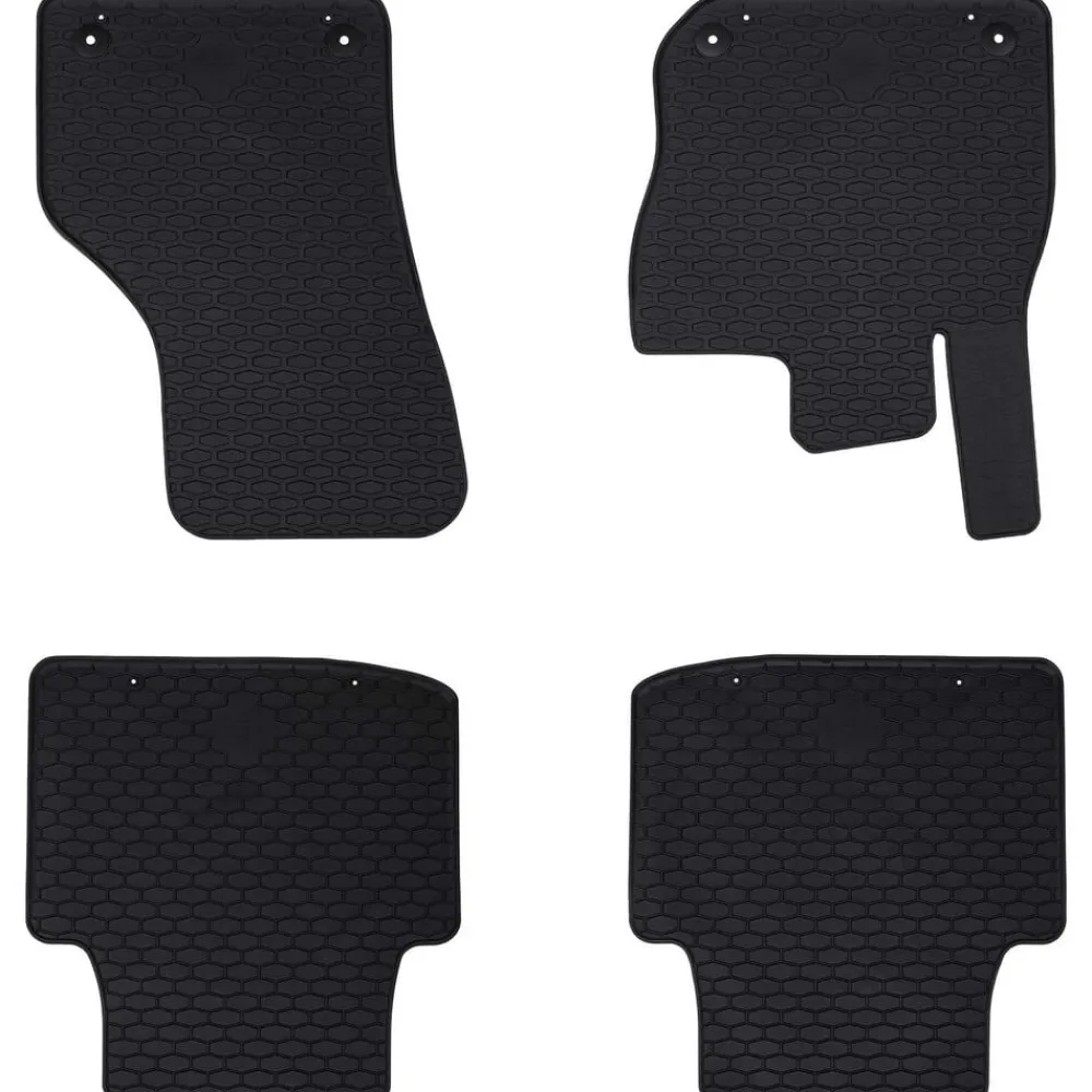 Autobodemmat 4 pcs Zwart Rubber>vidaXL