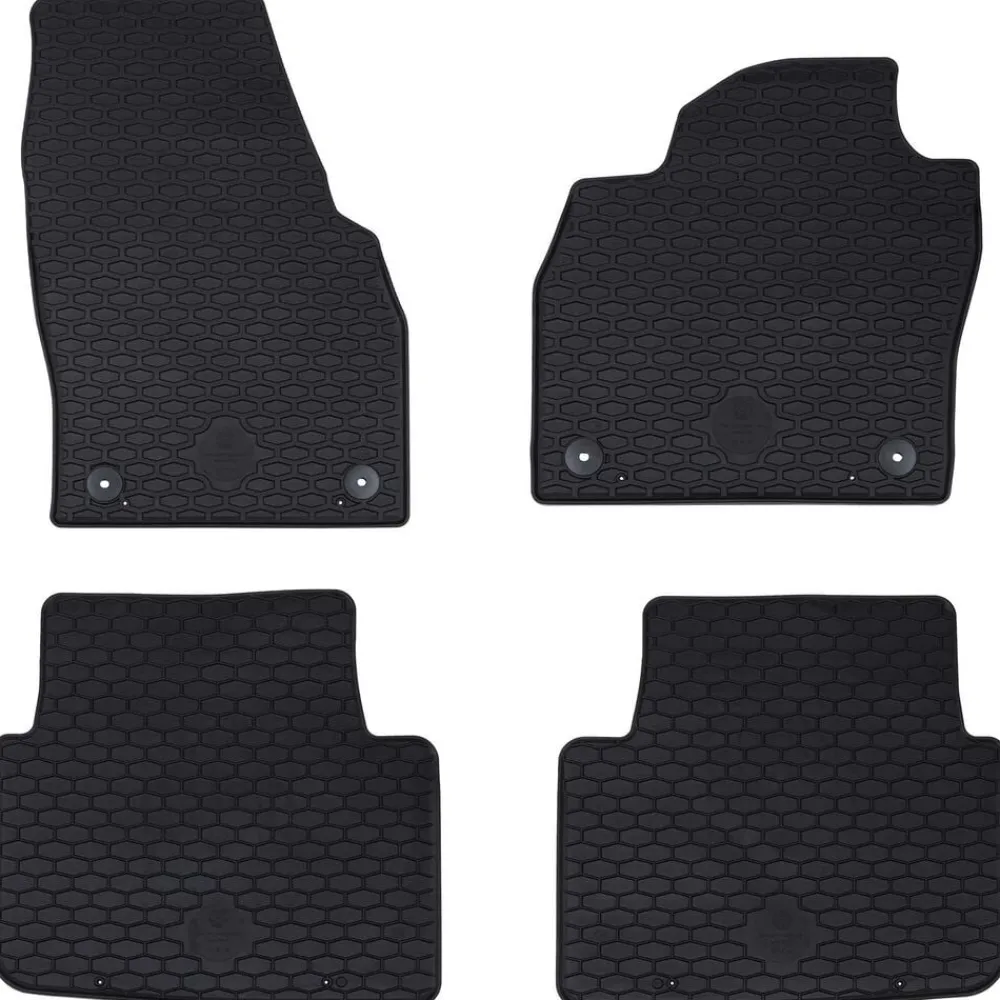 Voertuigonderdelen & -Accessoires*vidaXL Autobodemmat 4 pcs Zwart geschikt voor KAMIQ 2019- Rubber