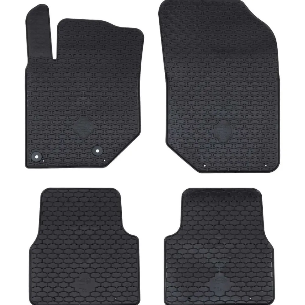 Voertuigonderdelen & -Accessoires*vidaXL Autobodemmat 4 pcs Zwart Geschikt voor C4 2021- Rubber
