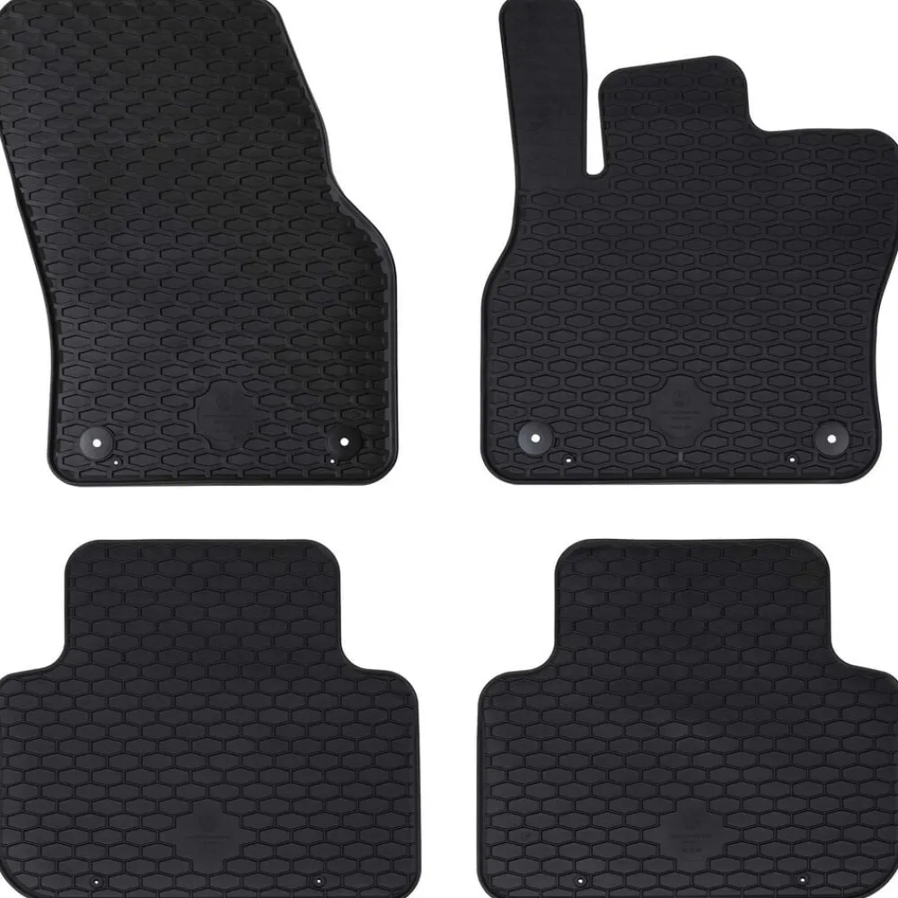 Autobodemmat 4 pcs Zwart Geschikt voor Audi Q3 2019-2025 Rubber>vidaXL Online