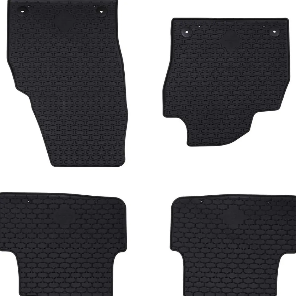 Voertuigonderdelen & -Accessoires*vidaXL Autobodemmat 4 pcs Zwart geschikt voor VW POLO 2021- Rubber