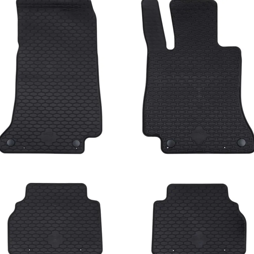 Voertuigonderdelen & -Accessoires*vidaXL Autobodemmat 4 pcs Zwart Rubber