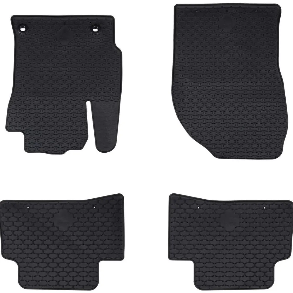 Voertuigonderdelen & -Accessoires*vidaXL Autobodemmat 4 pcs Zwart Rubber