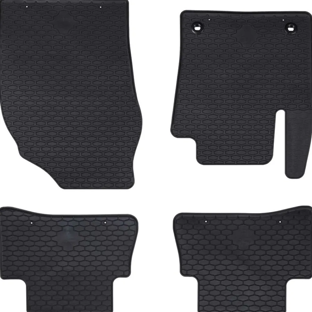 Voertuigonderdelen & -Accessoires*vidaXL Autobodemmat 4 pcs Zwart Rubber