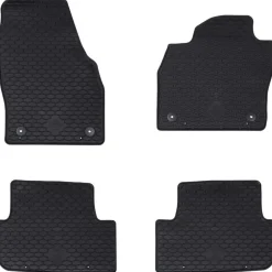 Voertuigonderdelen & -Accessoires*vidaXL Autobodemmat 4 pcs Zwart Rubber