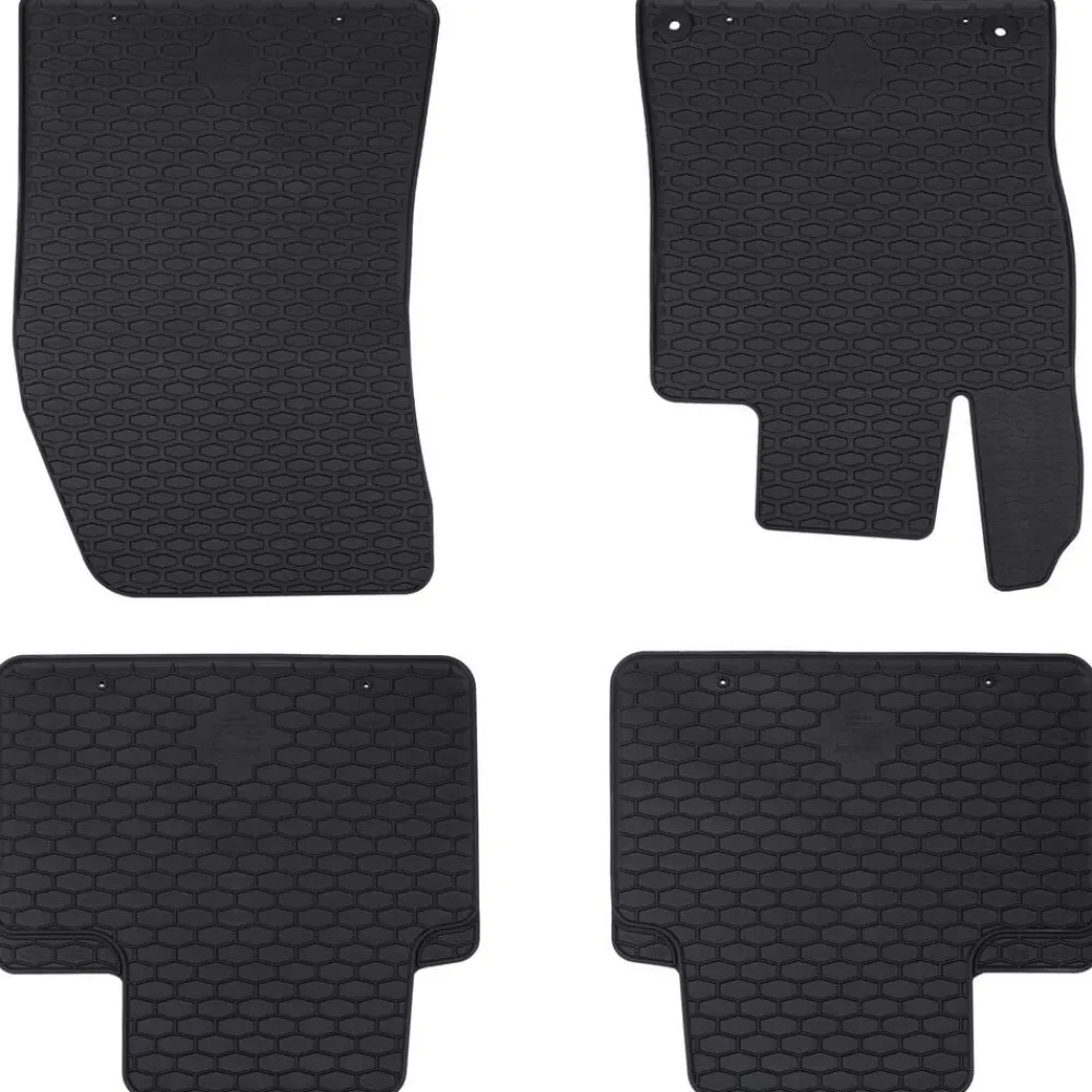 Voertuigonderdelen & -Accessoires*vidaXL Autobodemmat 4 pcs Zwart geschikt voor 308 SW 2021- Rubber