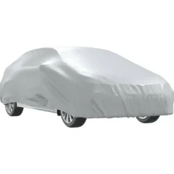 Voertuigonderdelen & -Accessoires*vidaXL Autohoes voor sedan met gespriemen M volledig zilverkleurig