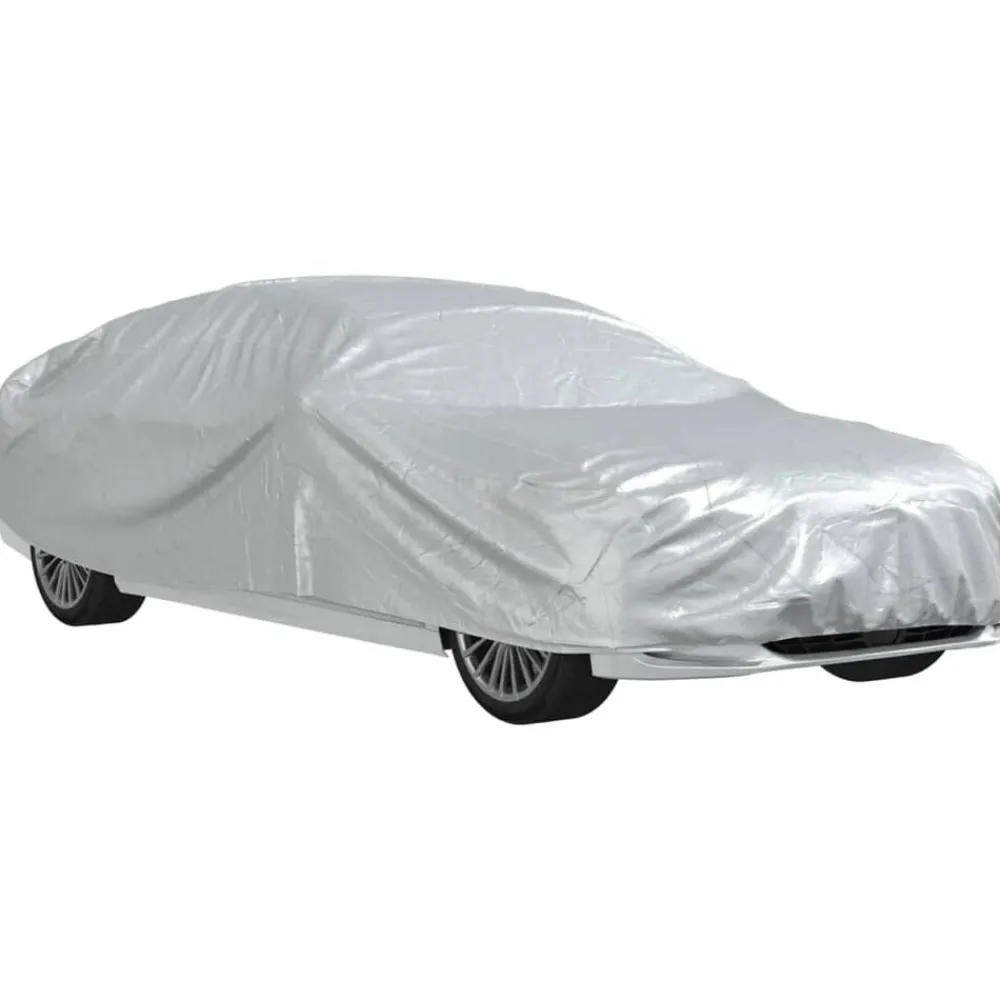 Autohoes voor sedan met gespriemen M PEVA zilverkleurig>vidaXL Clearance
