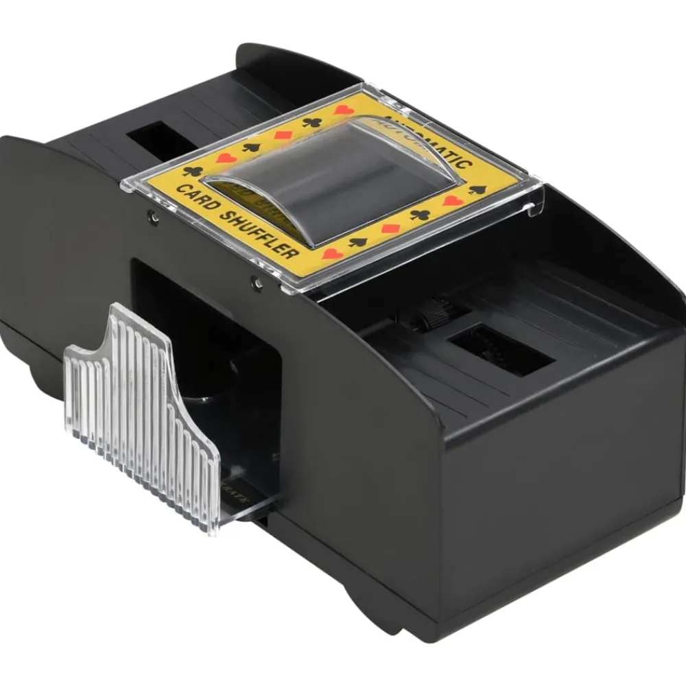 Spellen*vidaXL Automatische kaartenschudder zwart 2 deks