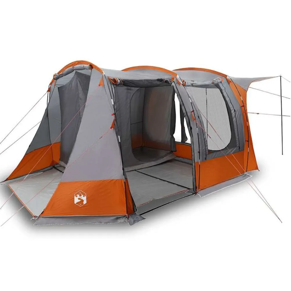 Buitensport*vidaXL Autotent waterdicht Grijs en oranje