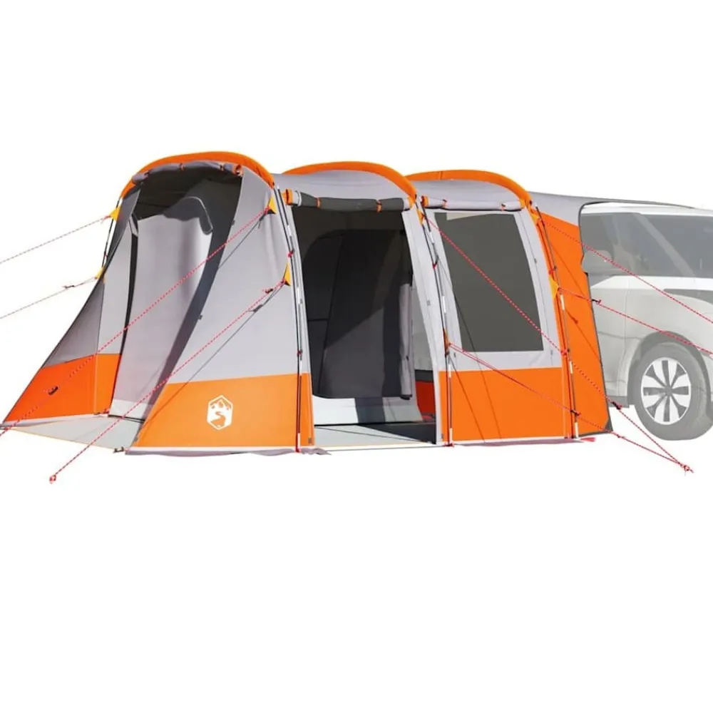 Buitensport*vidaXL Autotent waterdicht Grijs en oranje