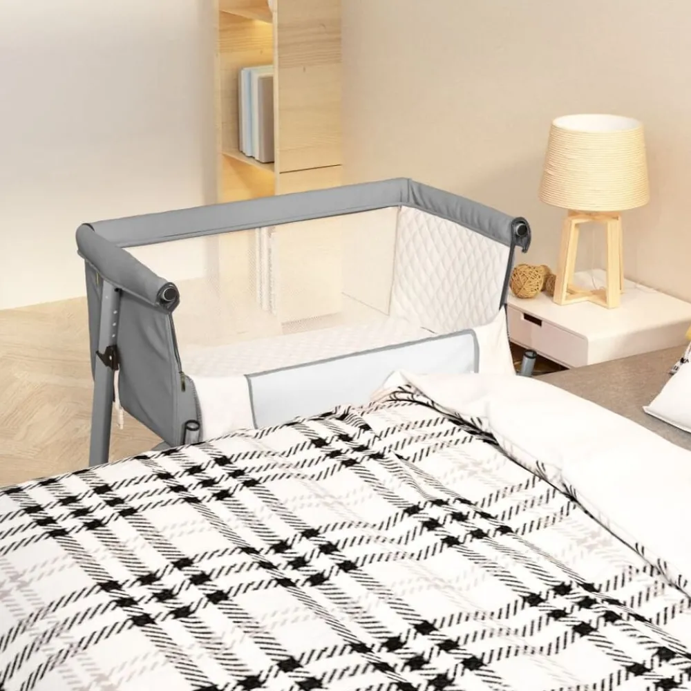 Babybed met matras linnen>vidaXL Sale