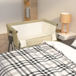 Meubelen Voor Baby'S & Peuters*vidaXL Babybox met matras linnen Taupe