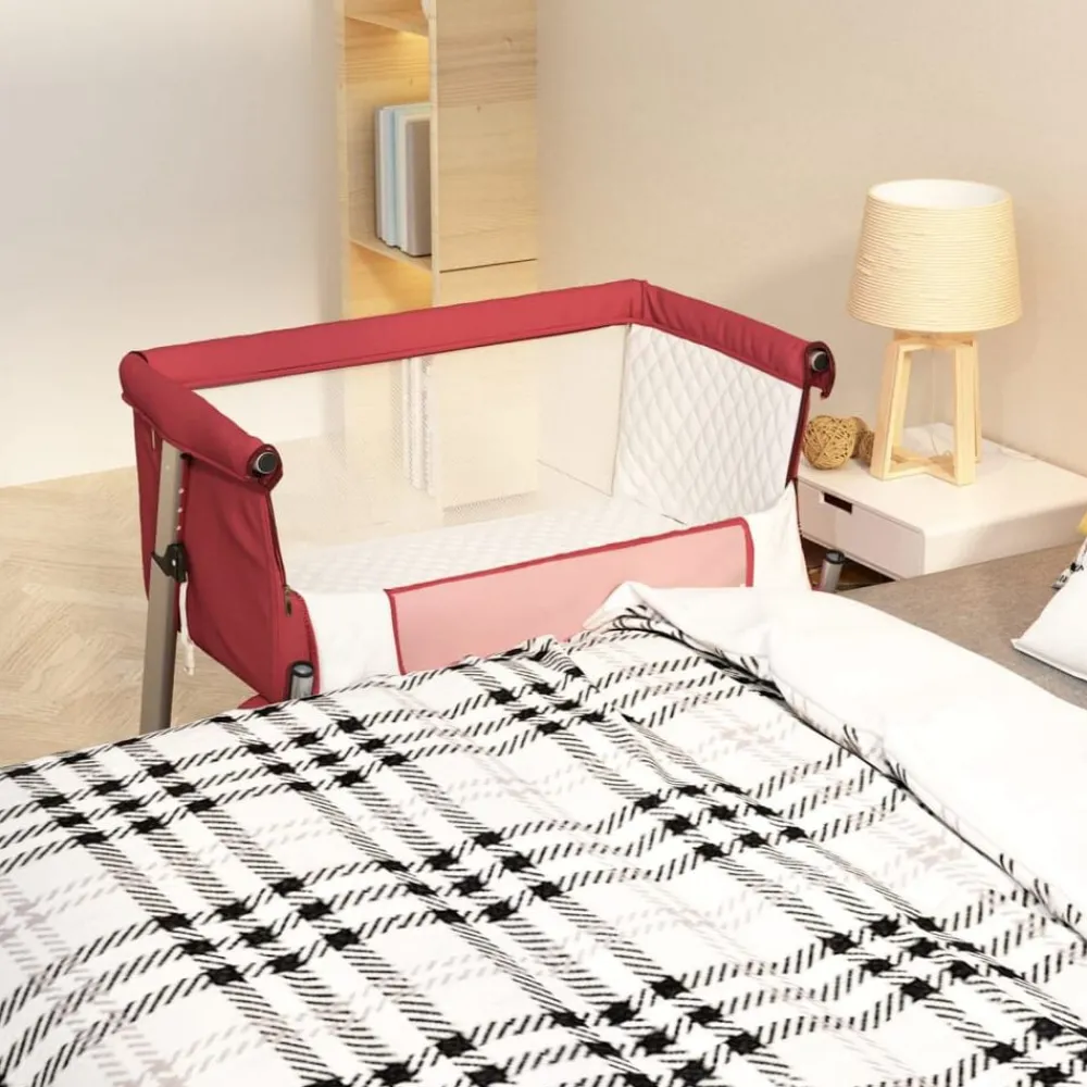 Babybox met matras linnen>vidaXL Outlet