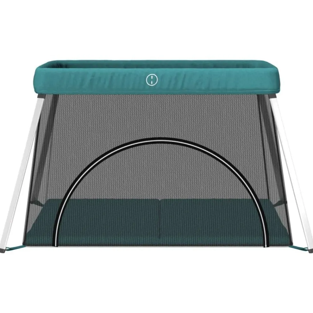 Babyspeelgoed*vidaXL Babybox met matras linnen Groen