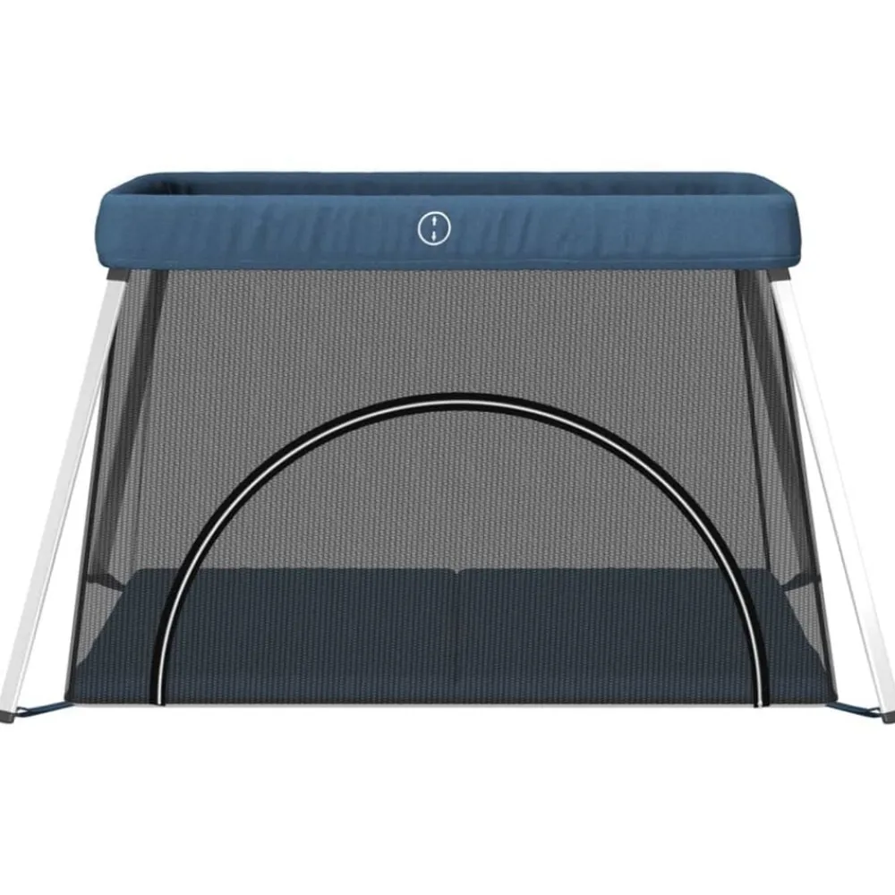 Babybox met matras linnen marine>vidaXL Sale