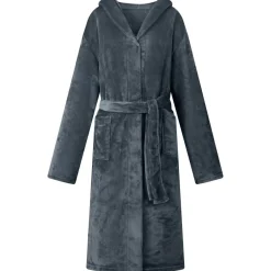 Kleding & Accessoires*vidaXL Badjas Hoodie s Flanel Marineblauw