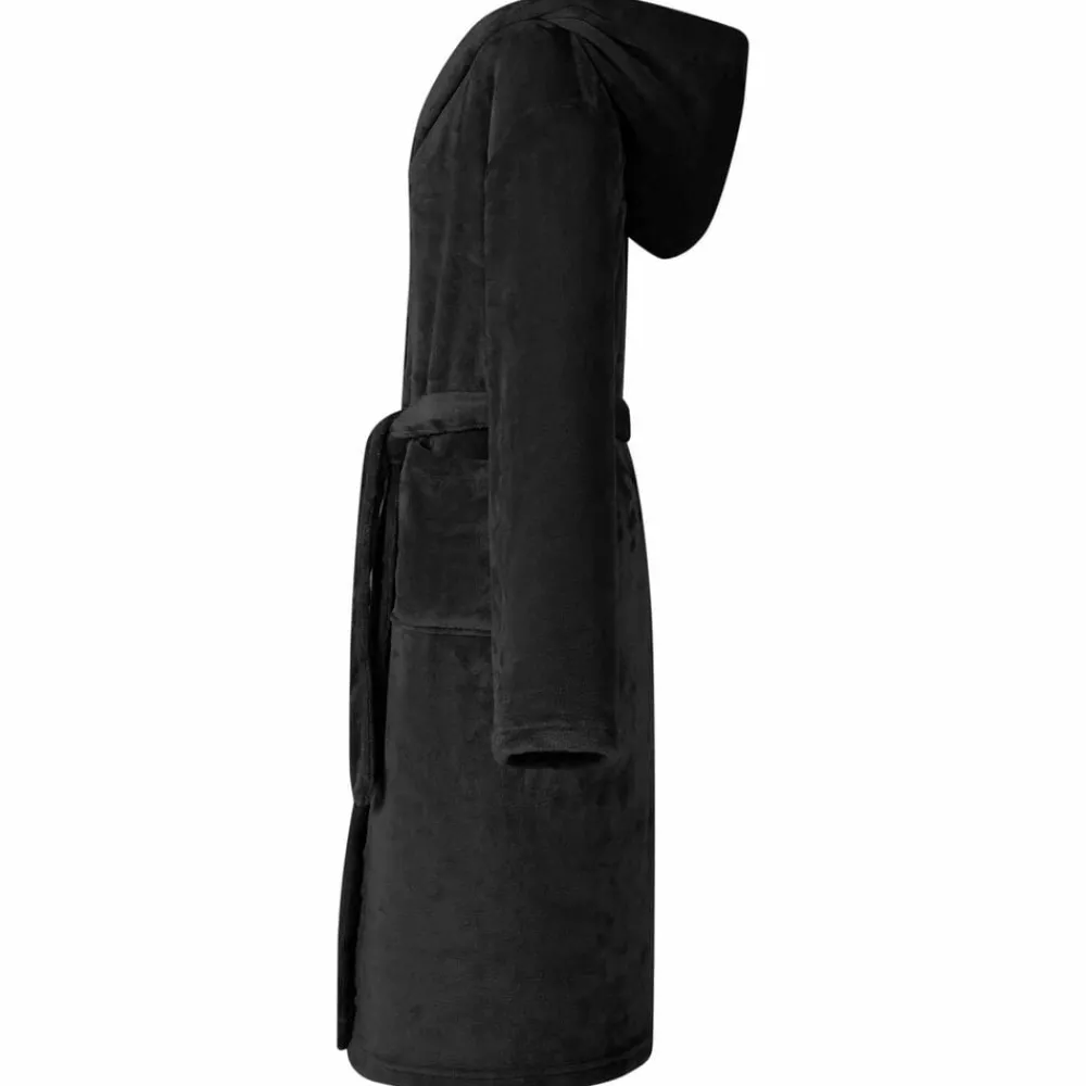 Kleding & Accessoires*vidaXL Badjas Hoodie s Flanel Zwart