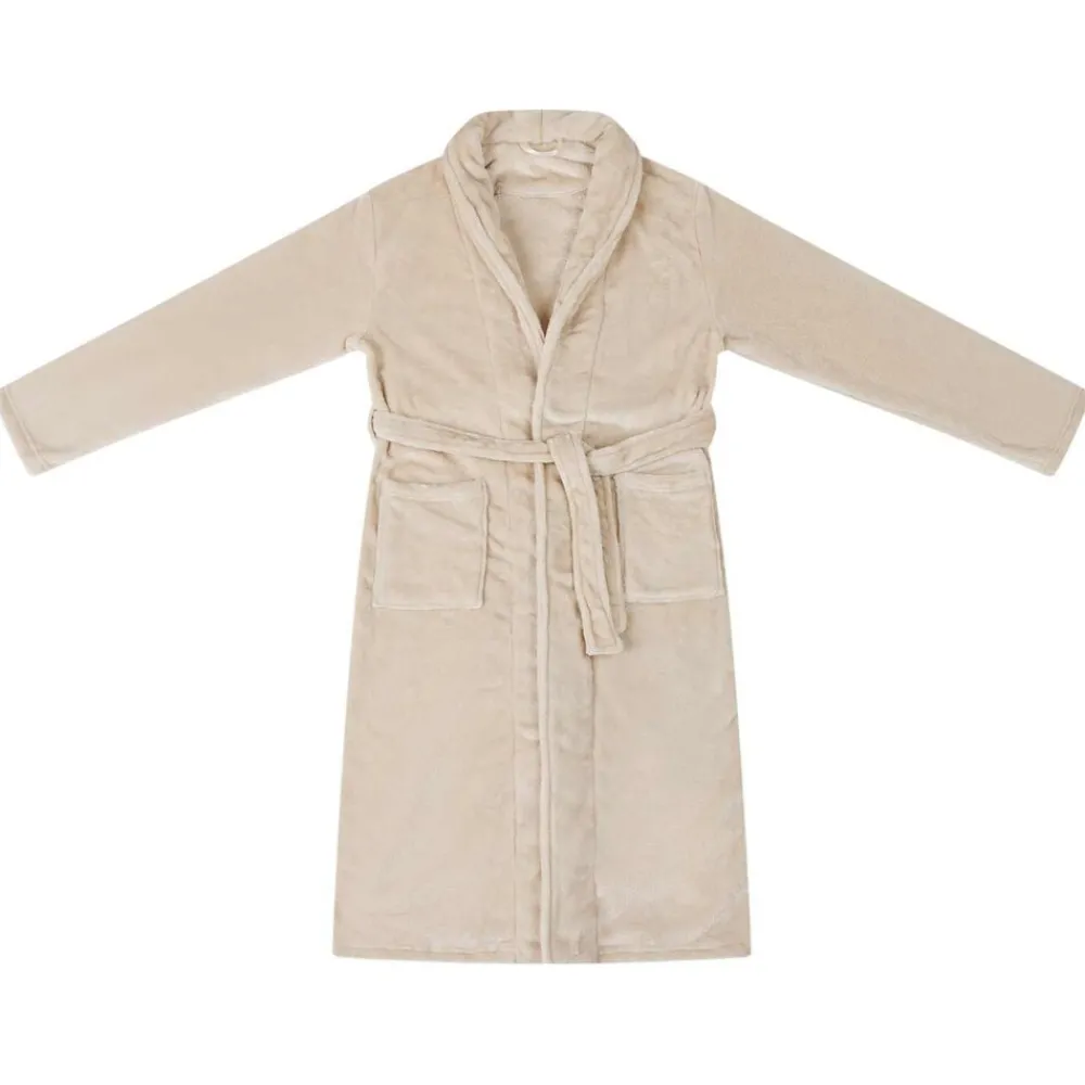 Kleding & Accessoires*vidaXL Badjas zonder Kap s Flanel Beige