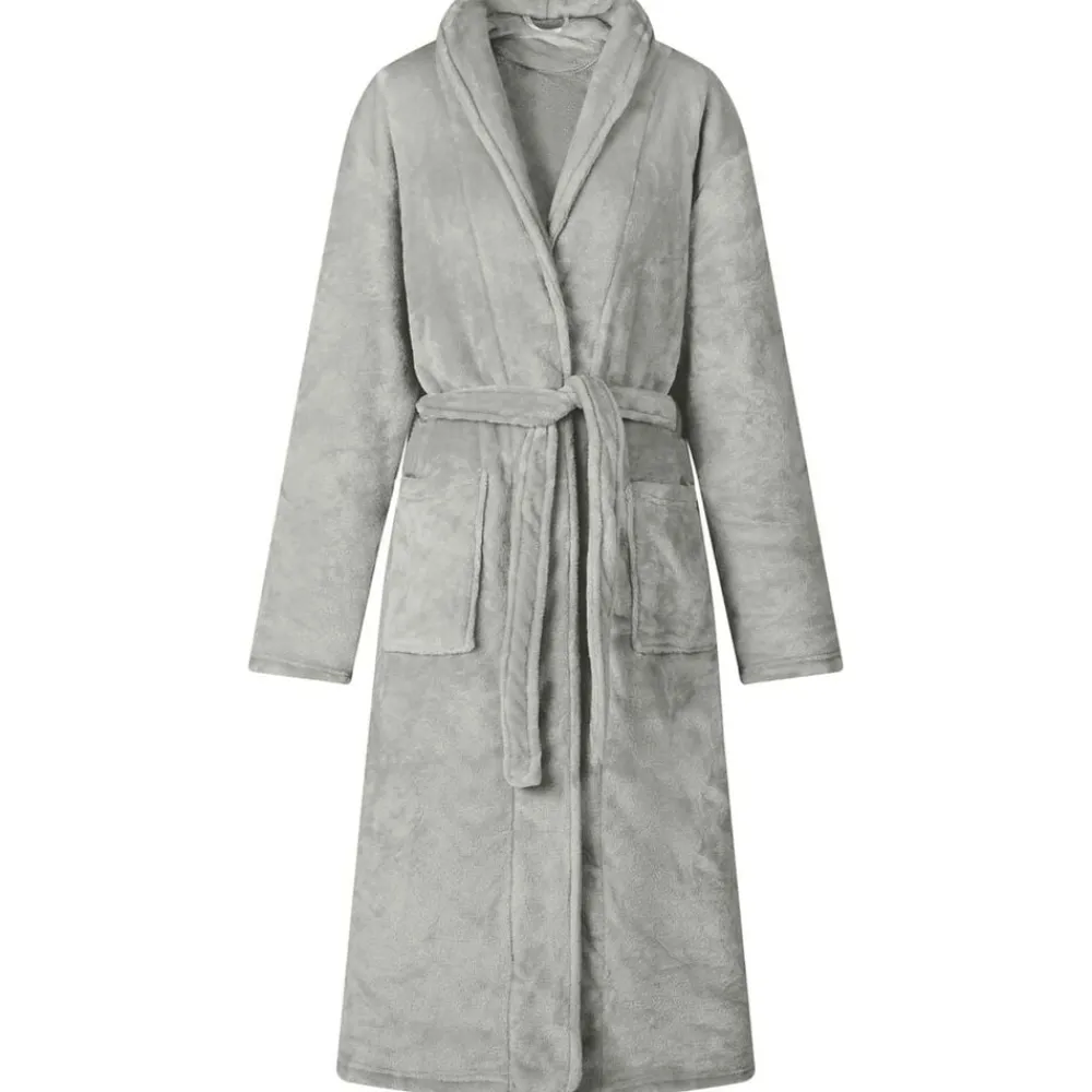 Kleding & Accessoires*vidaXL Badjas zonder Kap s Flanel Grijs