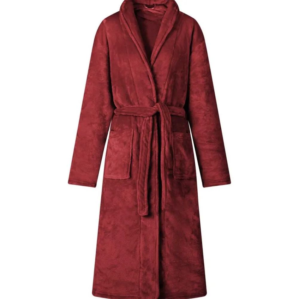 Badjas zonder Kap Bordeaux Rood s Flanel>vidaXL Online