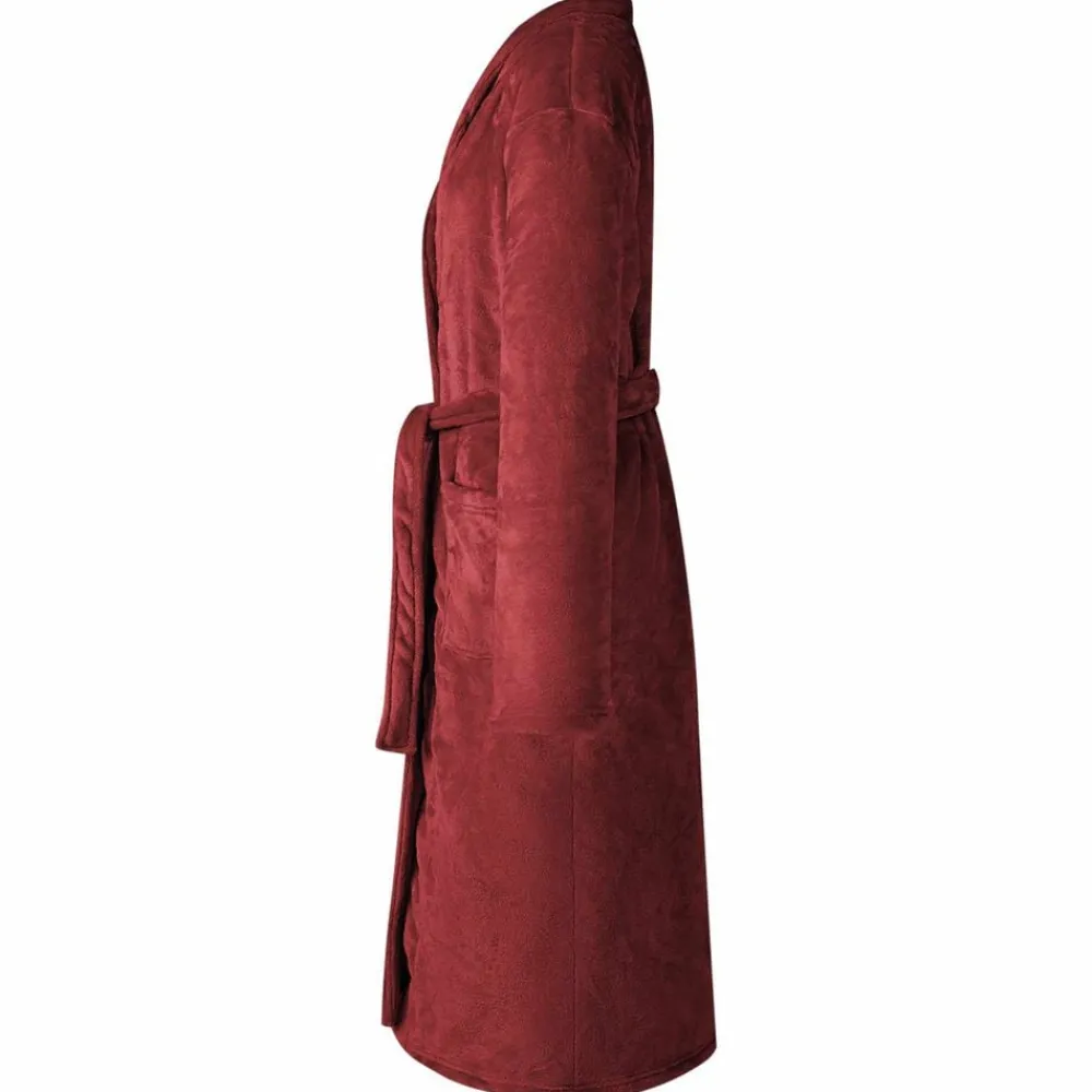 Badjas zonder Kap Bordeaux Rood s Flanel>vidaXL Online
