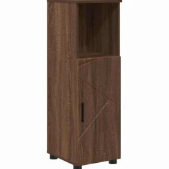 Badkamer Kast Bruin Eiken 30 x 35 x 95 cm Bewerkt hout & Metaal>vidaXL Online