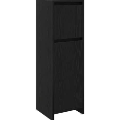 Meubelsets*vidaXL Badkamer Kast met lade 30 x 30 x 95 cm Bewerkt hout Zwart eiken