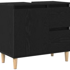 Badkamer Kast met lade 65 x 33 x 60 cm Bewerkt hout>vidaXL
