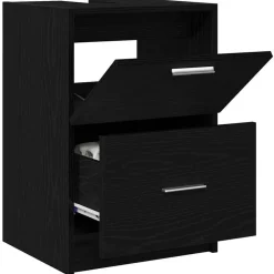 Meubelsets*vidaXL Badkamer Kast met lade 40 x 37 x 59 cm Bewerkt hout Zwart eiken