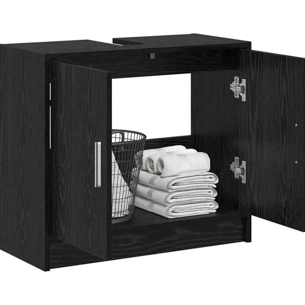 Badkamer Kast 63 x 29 x 55 cm Bewerkt hout>vidaXL