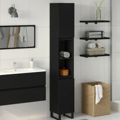 Badkamer Kast 30 x 30 x 190 cm Bewerkt hout>vidaXL Discount