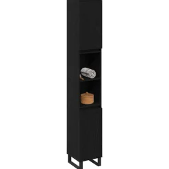 Badkamer Kast 30 x 30 x 190 cm Bewerkt hout><noscript><img width=