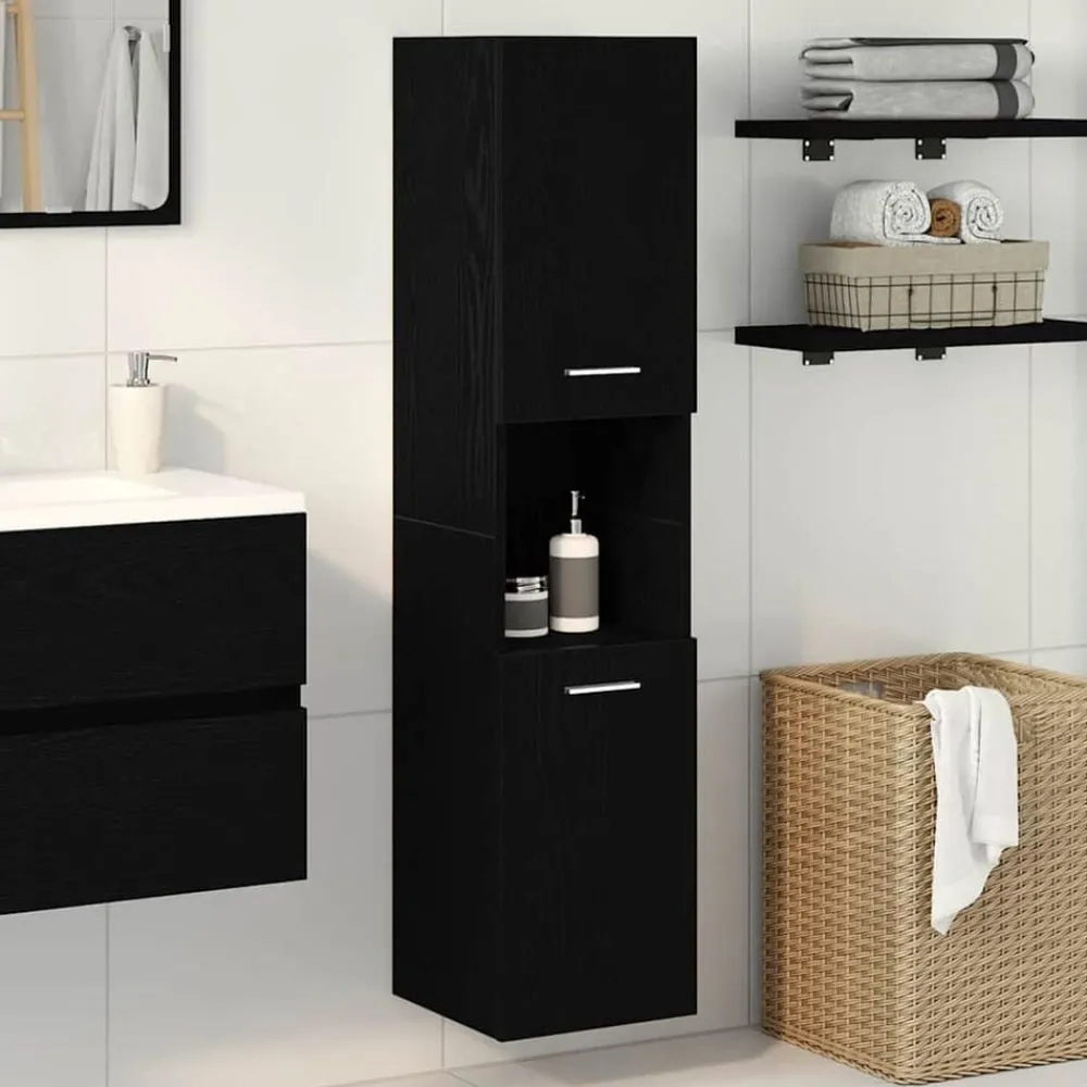 Badkamer Kast 30 x 30 x 130 cm Bewerkt hout>vidaXL Discount