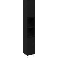 Badkamer Kast 30 x 30 x 190 cm Bewerkt hout>vidaXL Best