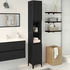 Badkamer Kast 30 x 30 x 190 cm Bewerkt hout>vidaXL Best