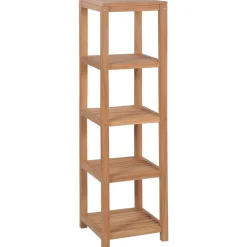 Badkamer opbergrek 4-laags 42x42x165 cm massief teakhout>vidaXL Best