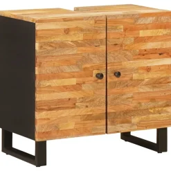 Badkamer Sets met lade met plank Naturel Massief Mango Hout><noscript><img width=
