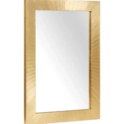 Badkamer Spiegel Wandgemonteerd Zwart en Goud 50 x 2,5 x 70 cm>vidaXL Best