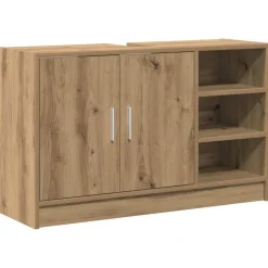 Meubelsets|Kasten & Opbergmeubelen*vidaXL Badkamerkast Artisan Eiken 90 x 29 x 55 cm Bewerkt hout artisanaal eikenkleurig