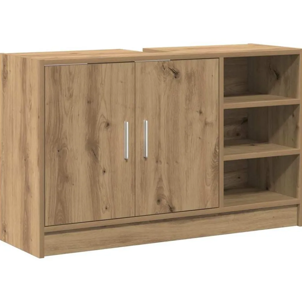 Meubelsets|Kasten & Opbergmeubelen*vidaXL Badkamerkast Artisan Eiken 90 x 29 x 55 cm Bewerkt hout artisanaal eikenkleurig