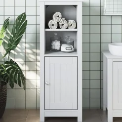 Badkamerkast BERG 40x34x110 cm massief grenenhout>vidaXL Online