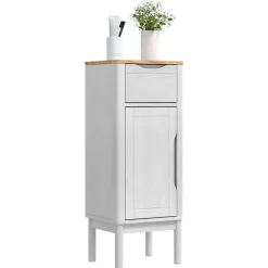 Meubelsets*vidaXL Badkamerkast FLORO 35 x 30 x 90 cm Massief Vurenhout Wit
