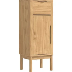 Meubelsets*vidaXL Badkamerkast FLORO 35 x 30 x 90 cm Massief Vurenhout Wasbruin
