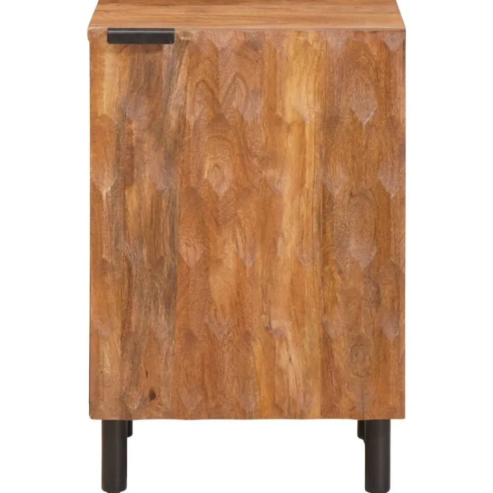 Meubelsets*vidaXL Badkamerkast met plank Bruin 38 x 33 x 58 cm Massief Mango Hout Acacia bruin afwerking