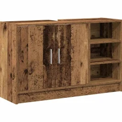 Badkamerkast met plank 90 x 29 x 55 cm Bewerkt hout>vidaXL Discount