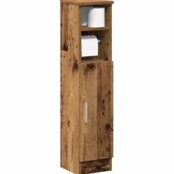 Meubelsets*vidaXL Badkamerkast met rolhouder 20,5x22x90 cm kleurig Oud hout