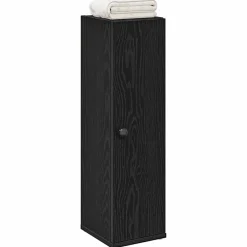 Meubelsets*vidaXL Badkamerkast met rolhouder 20,5x22x72 cm Zwart